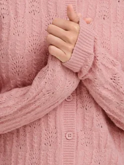 OXMO Pullover & Strickjacken*Damen Strickjacke - OXFSINVA rosa uni