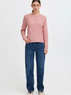 OXMO Pullover & Strickjacken*Damen Strickjacke - OXFSINVA rosa uni