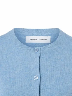 Samsøe Samsøe Pullover & Strickjacken*Damen Strickjacke aus Cashmere - Saboston hellblau meliert