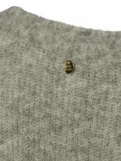 MOS MOSH Pullover & Strickjacken*Damen Strickjacke mit Alpaka-Anteil - MMThora grau uni