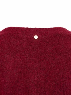 MOS MOSH Pullover & Strickjacken*Damen Strickjacke mit Alpaka-Anteil - MMThora bordeaux meliert
