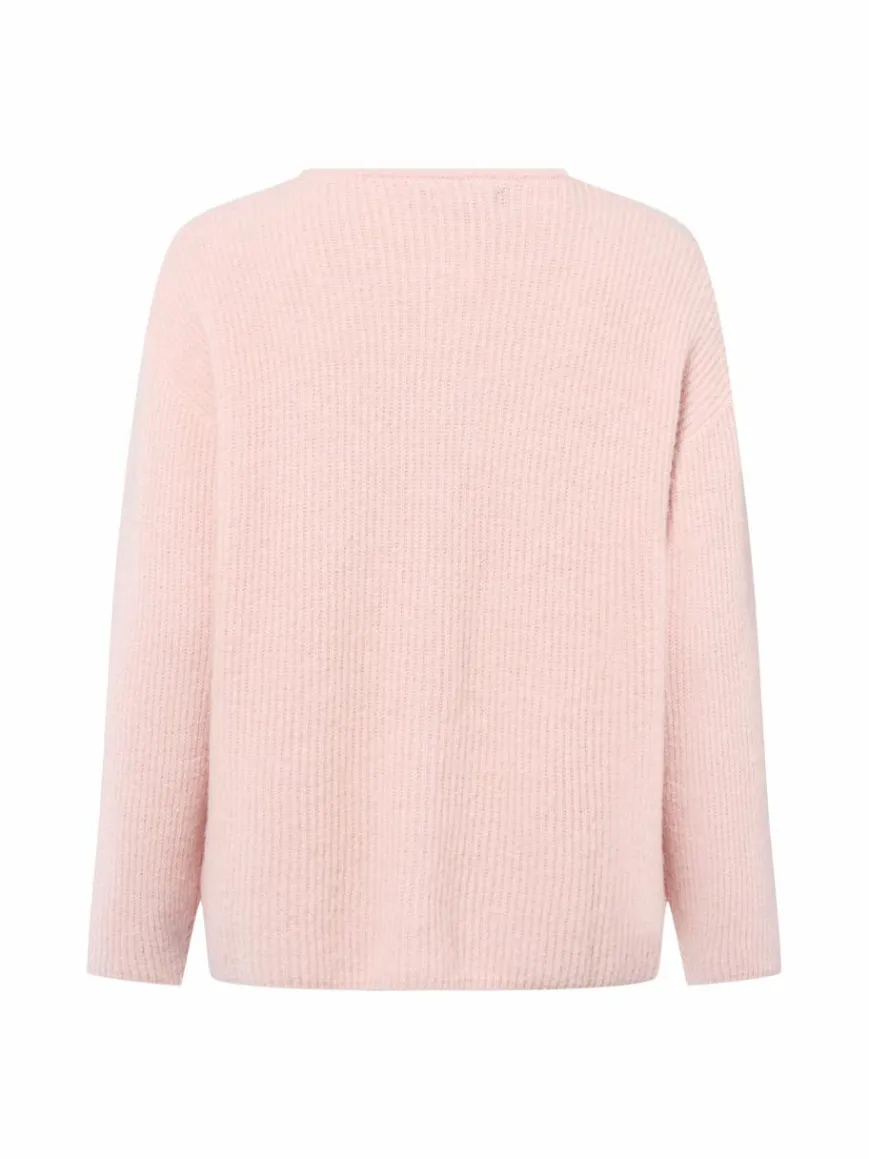 Marie Lund Pullover & Strickjacken*Damen Strickjacke mit Alpaka-Anteil rosa uni