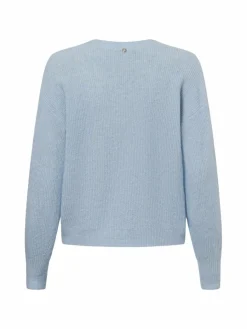 MOS MOSH Pullover & Strickjacken*Damen Strickjacke mit Alpaka-Anteil - MMThora hellblau uni