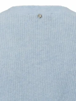 MOS MOSH Pullover & Strickjacken*Damen Strickjacke mit Alpaka-Anteil - MMThora hellblau uni