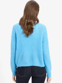 american vintage Pullover & Strickjacken*Damen Strickjacke mit Alpaka-Anteil - Nenybay blau meliert