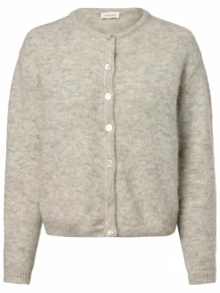 american vintage Pullover & Strickjacken*Damen Strickjacke mit Alpaka-Anteil - Vito grau uni