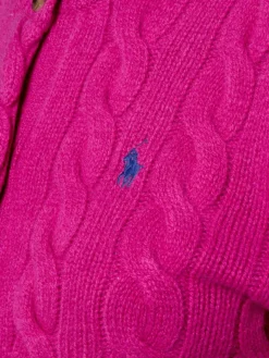 Polo Ralph Lauren Pullover & Strickjacken*Damen Strickjacke mit Cashmere-Anteil fuchsia uni