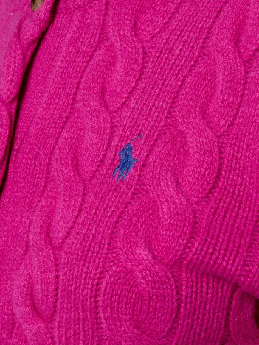 Polo Ralph Lauren Pullover & Strickjacken*Damen Strickjacke mit Cashmere-Anteil fuchsia uni