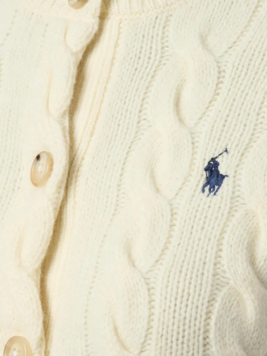 Polo Ralph Lauren Pullover & Strickjacken*Damen Strickjacke mit Cashmere-Anteil ecru uni