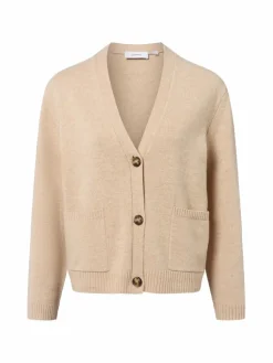 comma Pullover & Strickjacken*Damen Strickjacke mit Woll-Anteil beige meliert