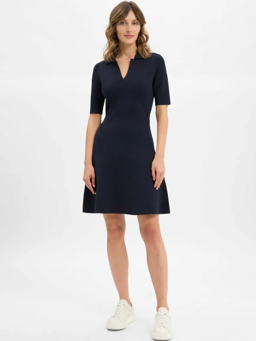 BOSS Kleider*Damen Strickkleid - Felita marine uni