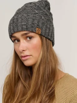 OXMO Mützen & Hüte*Damen Strickmütze - OXPom grau meliert