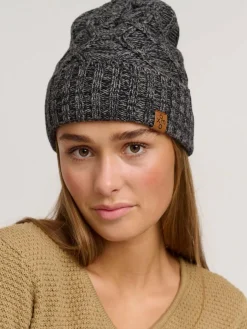 OXMO Mützen & Hüte*Damen Strickmütze - OXPom schwarz meliert