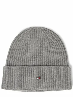 Tommy Hilfiger Mützen & Hüte*Damen Strickmütze aus Cashmere grau uni