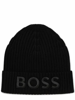 BOSS Mützen & Hüte*Damen Strickmütze aus Schurwolle - Lara schwarz uni