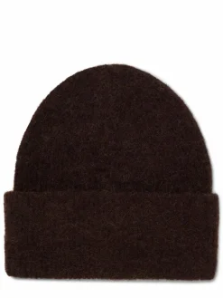 Samsøe Samsøe Mützen & Hüte*Damen Strickmütze mit Alpaka- und Merino-Anteil - Nor schoko uni