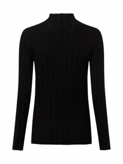 Marie Lund Pullover & Strickjacken*Damen Strickpullover schwarz uni