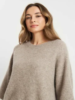 Frieda & Freddies Pullover & Strickjacken*Damen Strickpullover beige uni