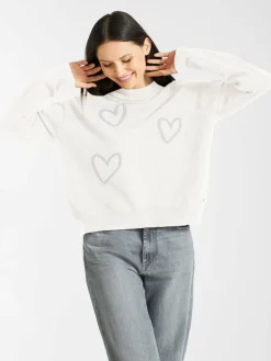 Frieda & Freddies Pullover & Strickjacken*Damen Strickpullover weiß gemustert