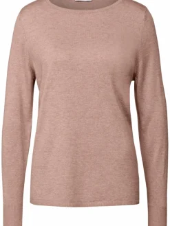 Street One Pullover & Strickjacken*Damen Strickpullover aprikot meliert