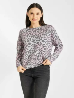 Frieda & Freddies Pullover & Strickjacken*Damen Strickpullover fuchsia gemustert