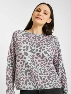 Frieda & Freddies Pullover & Strickjacken*Damen Strickpullover fuchsia gemustert