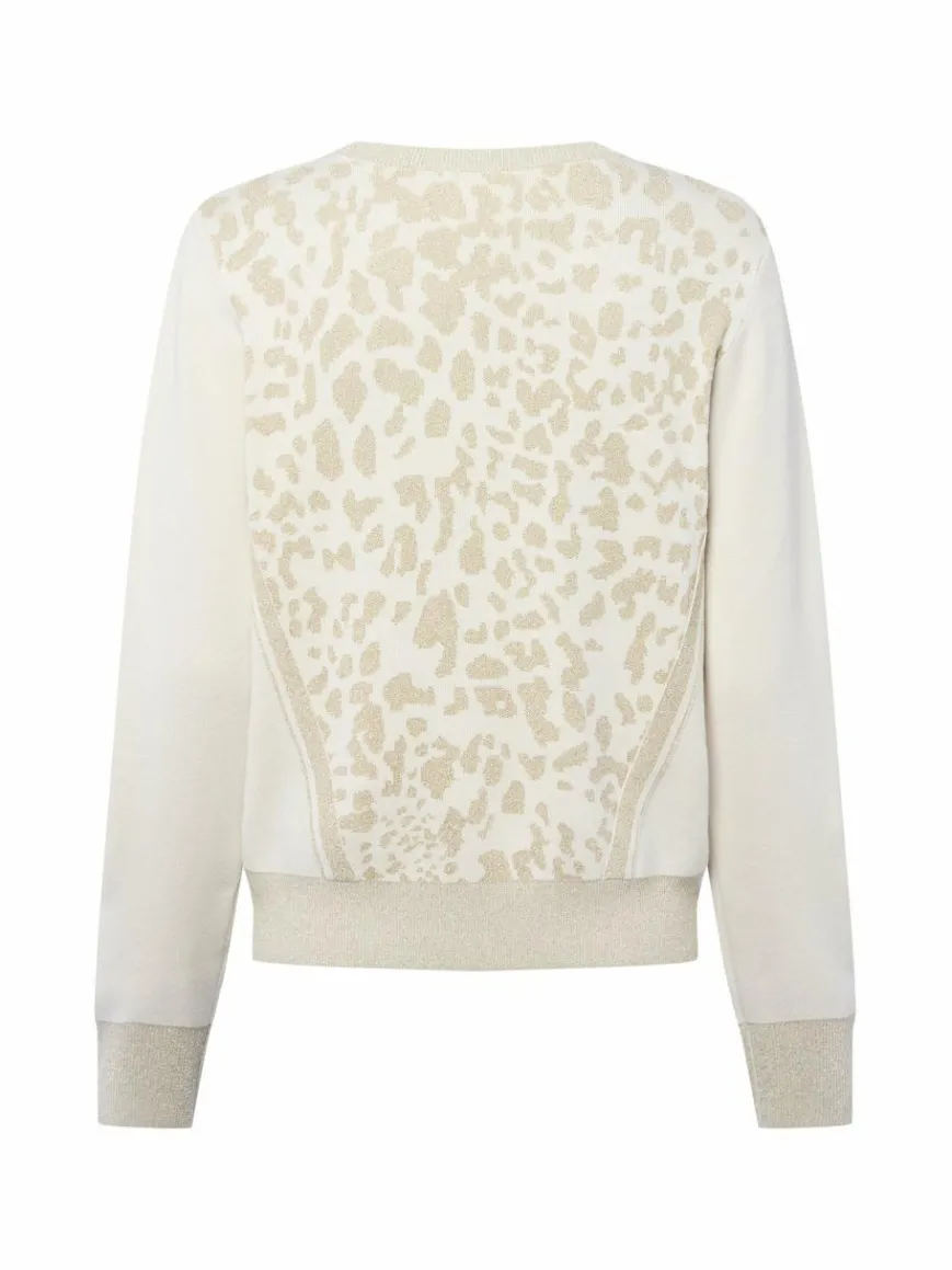 Liu Jo Collection Pullover & Strickjacken*Damen Strickpullover beige gold gemustert