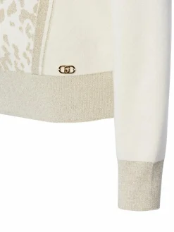 Liu Jo Collection Pullover & Strickjacken*Damen Strickpullover beige gold gemustert