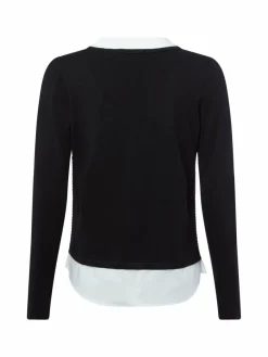 comma Pullover & Strickjacken*Damen Strickpullover schwarz uni