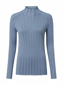 Marie Lund Pullover & Strickjacken*Damen Strickpullover blau uni