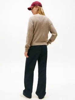 Tommy Hilfiger Pullover & Strickjacken*Damen Strickpullover taupe meliert