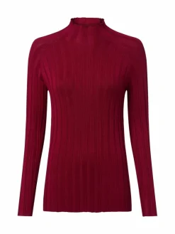 Marie Lund Pullover & Strickjacken*Damen Strickpullover bordeaux uni