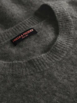 Frieda & Freddies Pullover & Strickjacken*Damen Strickpullover grau uni