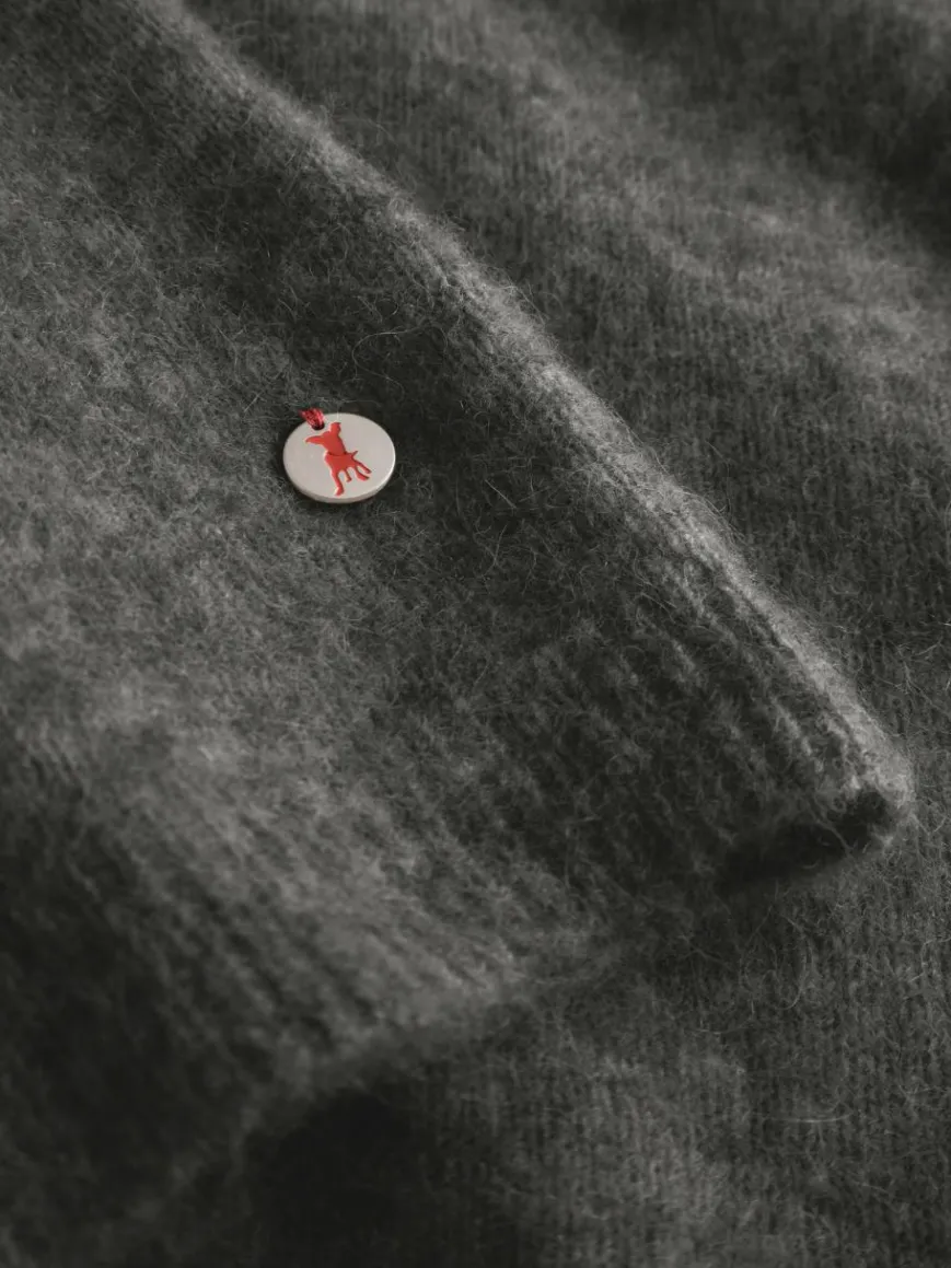 Frieda & Freddies Pullover & Strickjacken*Damen Strickpullover grau uni