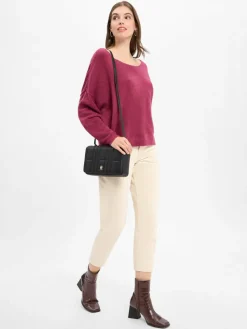 american vintage Pullover & Strickjacken*Damen Strickpullover - Damsville bordeaux uni