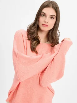 american vintage Pullover & Strickjacken*Damen Strickpullover - Damsville aprikot uni