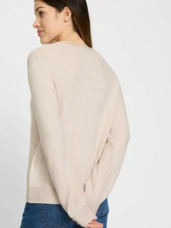Olsen Pullover & Strickjacken*Damen Strickpullover - Henny beige meliert