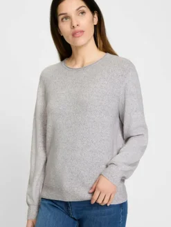 Olsen Pullover & Strickjacken*Damen Strickpullover - Henny hellgrau meliert