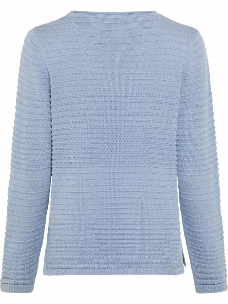 Olsen Pullover & Strickjacken*Damen Strickpullover - Henny hellblau uni