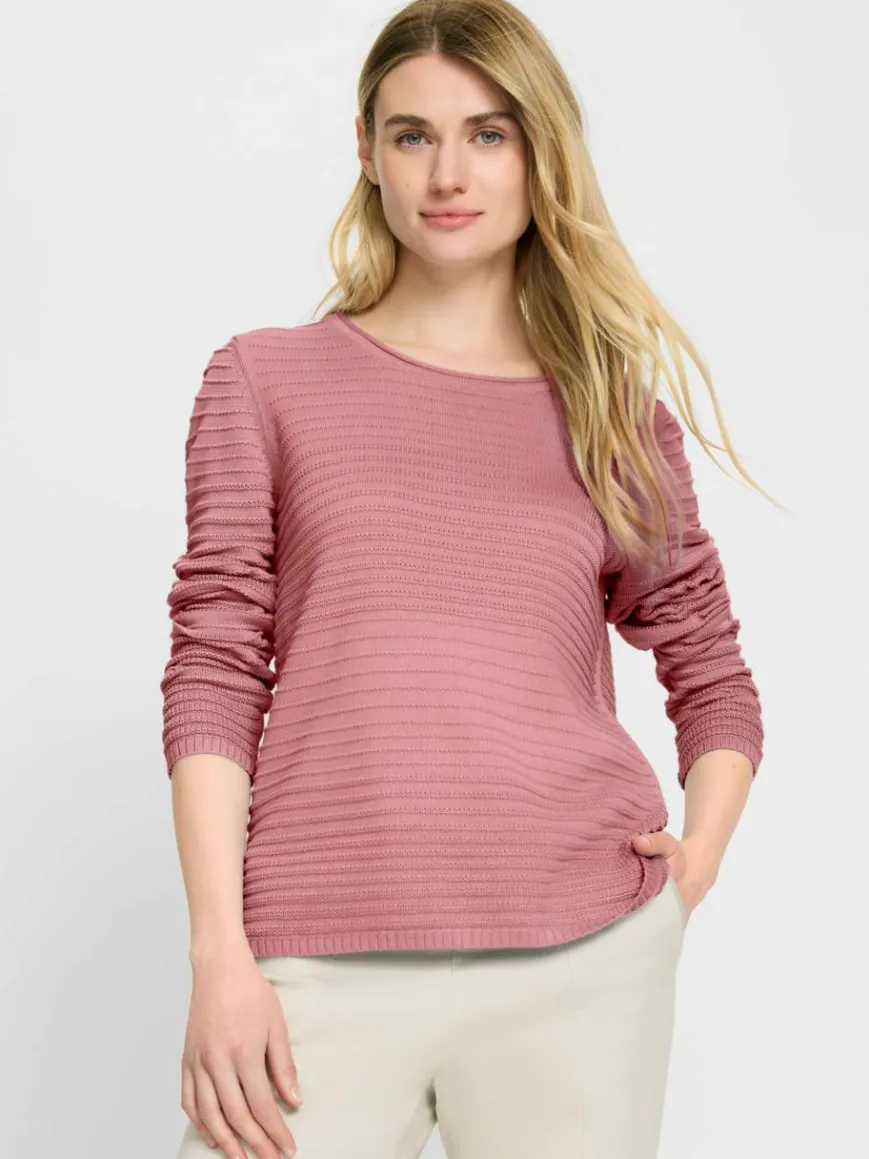 Olsen Pullover & Strickjacken*Damen Strickpullover - Henny altrosa uni
