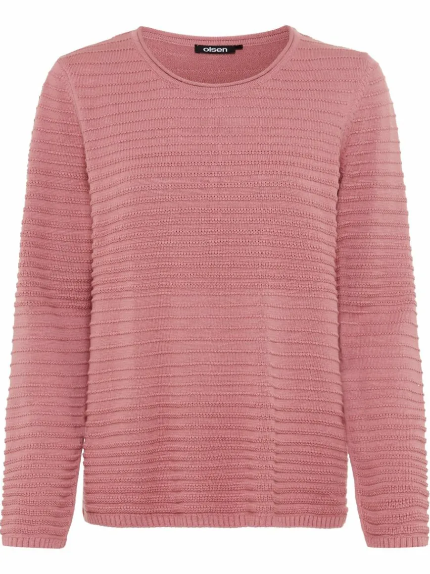 Olsen Pullover & Strickjacken*Damen Strickpullover - Henny altrosa uni
