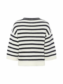 Msch Copenhagen Pullover & Strickjacken*Damen Strickpullover - MSCHLeika Jillena ecru marine gestreift