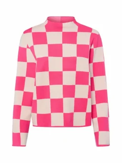 Nümph Pullover & Strickjacken*Damen Strickpullover - NUCiri pink beige kariert