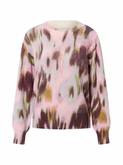 Nümph Pullover & Strickjacken*Damen Strickpullover - Nuliani aubergine rosa gemustert