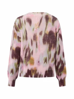 Nümph Pullover & Strickjacken*Damen Strickpullover - Nuliani aubergine rosa gemustert