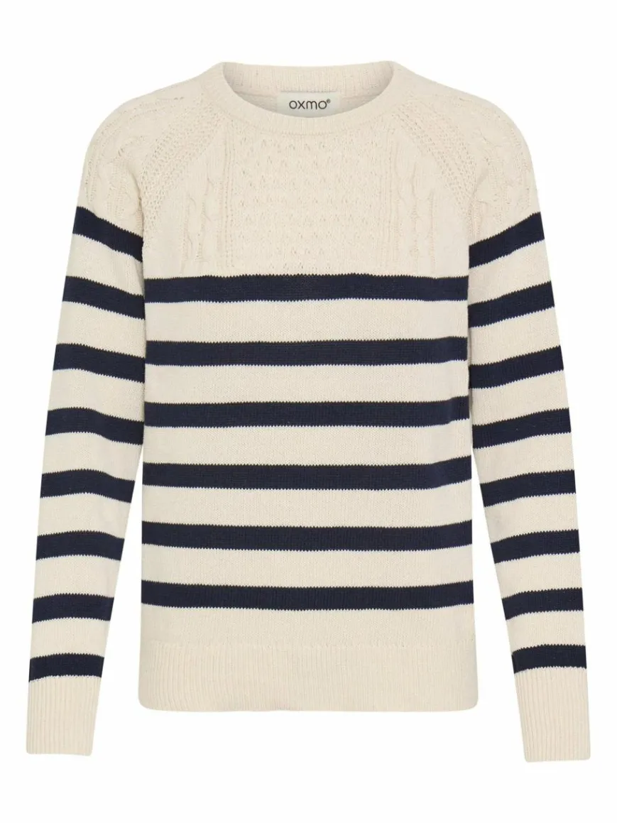 OXMO Pullover & Strickjacken*Damen Strickpullover - OXFSANVA indigo gestreift