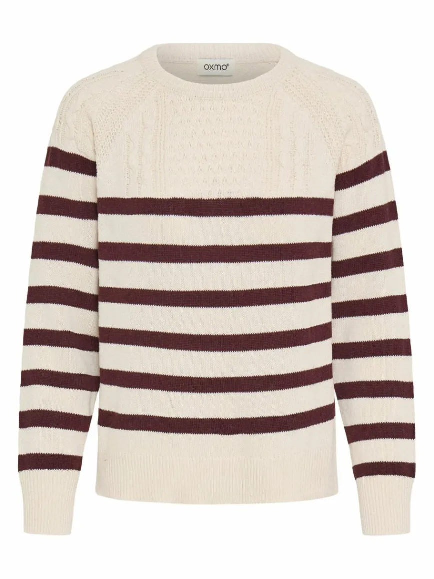 OXMO Pullover & Strickjacken*Damen Strickpullover - OXFSANVA lila gestreift