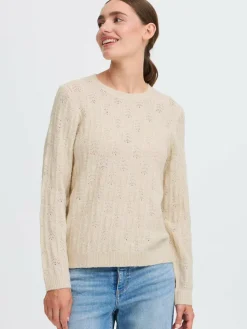 OXMO Pullover & Strickjacken*Damen Strickpullover - OXFSINVA beige uni