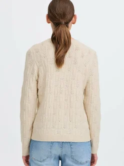 OXMO Pullover & Strickjacken*Damen Strickpullover - OXFSINVA beige uni