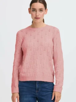 OXMO Pullover & Strickjacken*Damen Strickpullover - OXFSINVA rosa uni